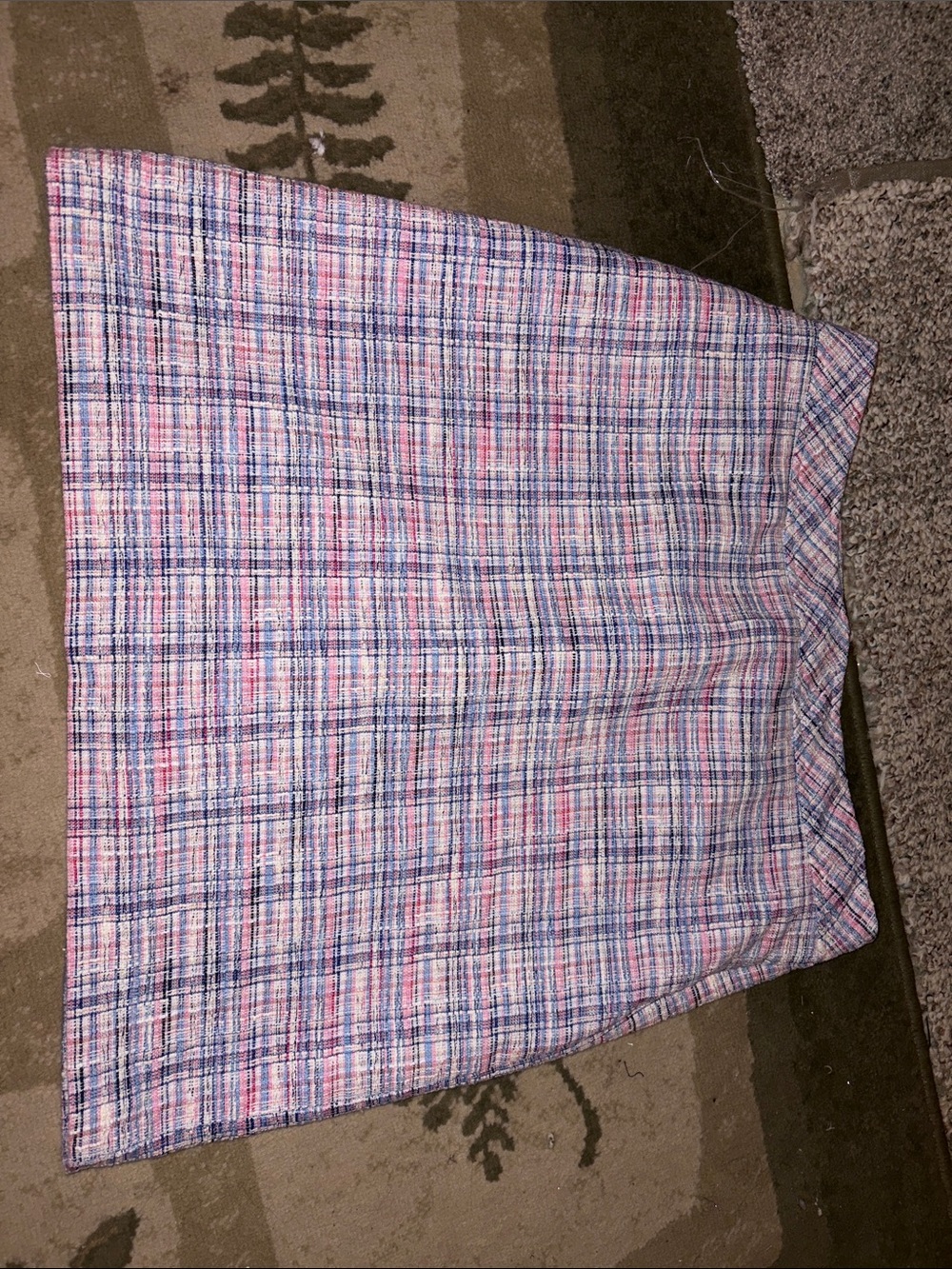 Talbots Pink and Blue Plaid A-Line Skirt